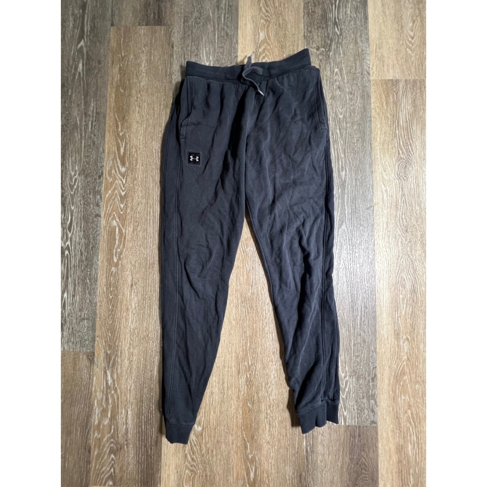 Under Armour Rival Fleece Joggers Mens Small Black Good Tapered Sweatpants